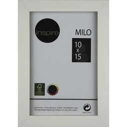 Ramka na zdjęcia Milo 10 x 15 cm biała MDF Inspire