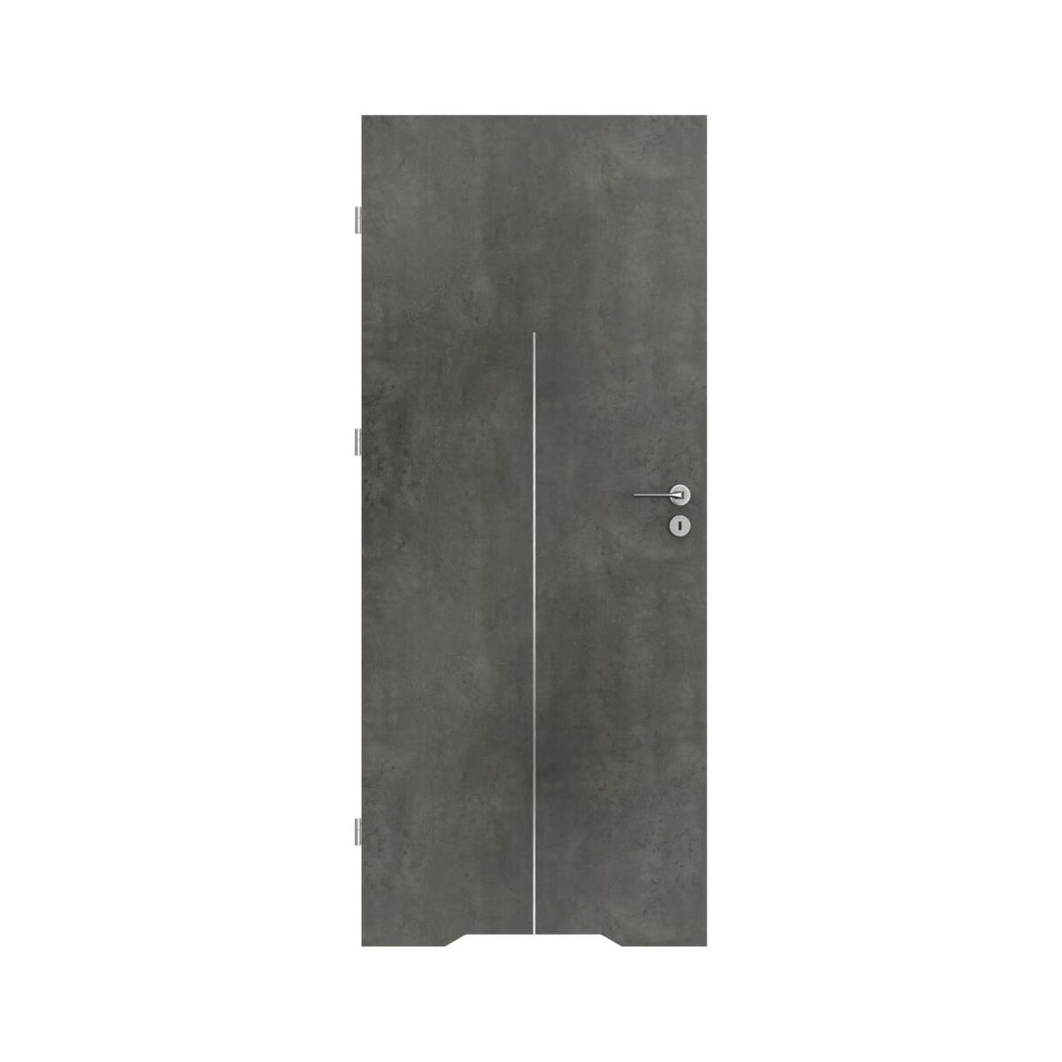 Drzwi wewnętrzne łazienkowe z podcięciem wentylacyjnym Line Beton ciemny 80 Lewe Porta