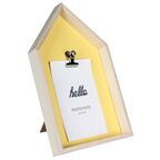 Ramka na zdjęcia z klipsem FOLI 10 x 15 cm żółta MDF