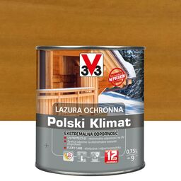Lazura do drewna Polski Klimat Ekstremalna odporność 0.75 l Sosna skandynawska V33