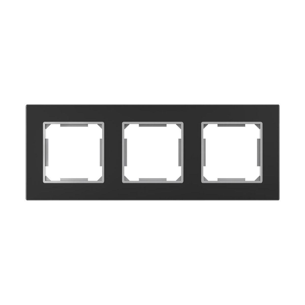 Ramka potrójna EDG1003GB czarne-szkło LEXMAN