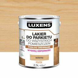Lakier do parkietu 2.5 l Bezbarwny Połysk Luxens