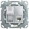 Gniazdo telefoniczno - komputerowe UNICA Srebrny SCHNEIDER ELECTRIC