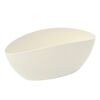 Osłonka na doniczkę 35 cm plastikowa biała LUNA