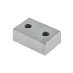 Zestaw nóżek meblowych 60 x 40 mm srebrne 2 szt.