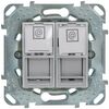 Gniazdo komputerowe podwójne UNICA aluminium SCHNEIDER ELECTRIC