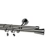 Karnisz PRADO INEZ 200 cm podwójny tytan 19 mm metalowy