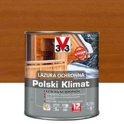 Lazura do drewna Polski Klimat Ekstremalna odporność 0.75 l Dąb złocisty V33