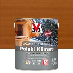 Lazura do drewna Polski Klimat Ekstremalna odporność 2.5 l Dąb złocisty V33