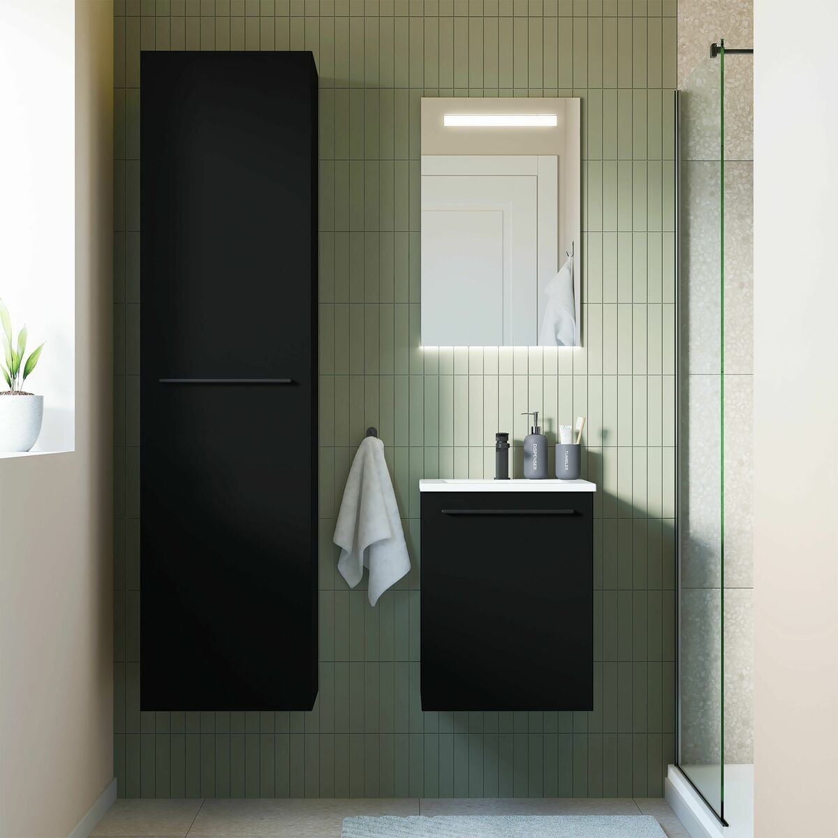 Szafka pod umywalkę Remix Black Mat 45 Sensea