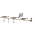 Karnisz MONACO 160 cm pojedynczy nikiel mat 19 mm metalowy