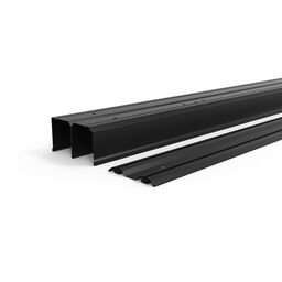 Prowadnice do drzwi przesuwnych 130 cm Montreal czarne Spaceo