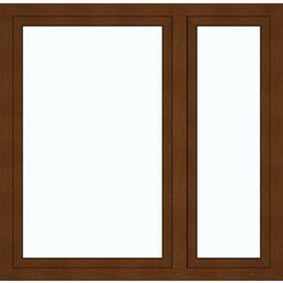 Okno PCV 3-szybowe fasadowe 85/O35 złoty dąb 1465x1435 mm otwierane do wewnątrz lewe