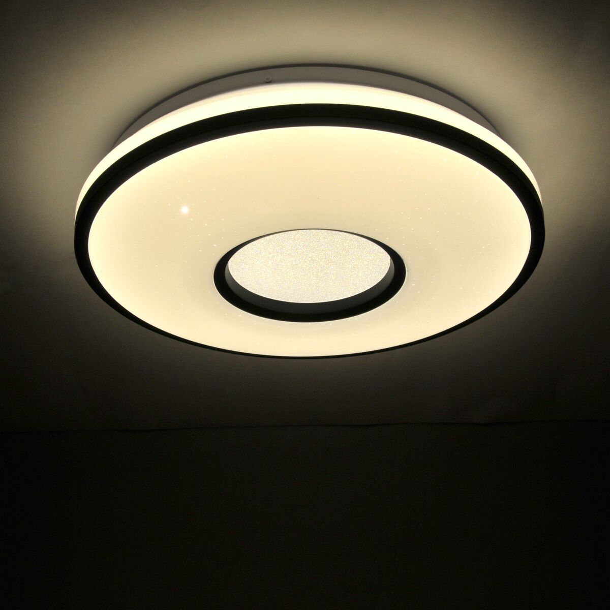 Plafon Detroit czarno-biały 39 cm IP44 LED