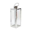 Lampion ogrodowy 39 x 14 x 14 cm BARCELONA metalowy srebrny