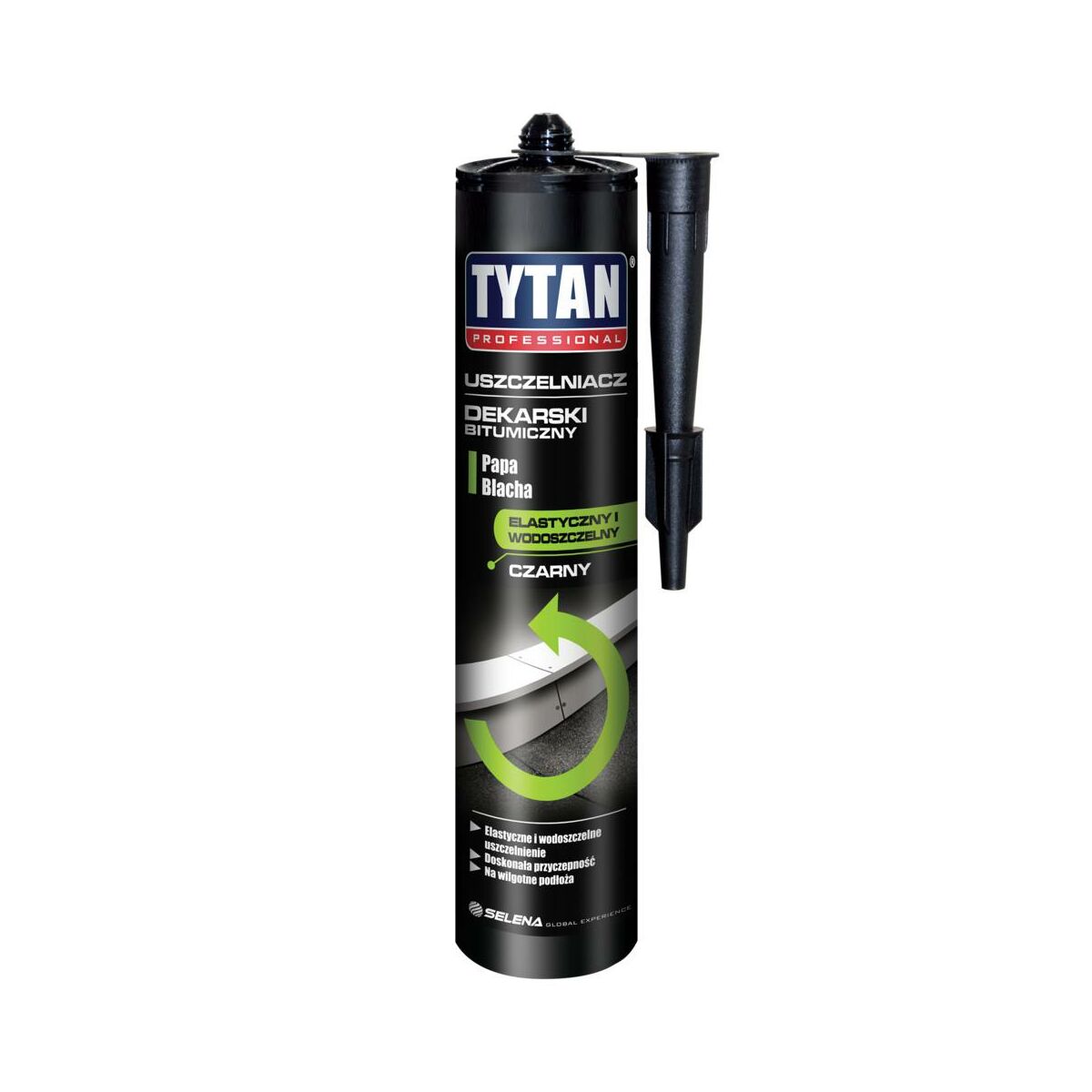 Uszczelniacz dekarski bitumiczny czarny 310 ml Tytan Professional