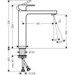 Bateria umywalkowa Shape XL Hansgrohe