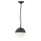 Lampa ogrodowa wisząca ULSA IP44 czarna E27 POLUX