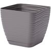 Doniczka plastikowa 16.7 cm szara FALA