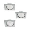 Zestaw opraw stropowych 3 szt. TRIBIS-L-C/M chrom GU10 + LED KANLUX
