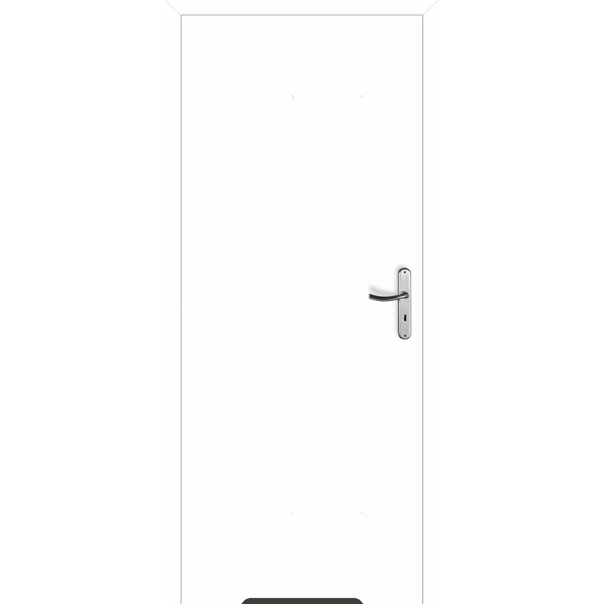 Drzwi wewnętrzne bezprzylgowe łazienkowe z podcięciem wentylacyjnym Max 80 uniwersalne białe FF Voster