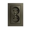 Gniazdo podwójne VILMA RP16-024GR GRAFIT DPM