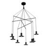 Lampa wisząca HAT czarna 8 x LED LIGHT PRESTIGE