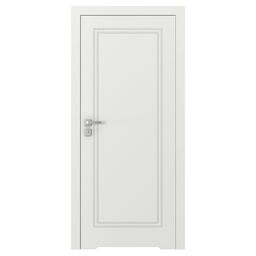 Drzwi wewnętrzne bezprzylgowe łazienkowe z podcięciem wentylacyjnym Vector U Białe 70 Prawe Porta