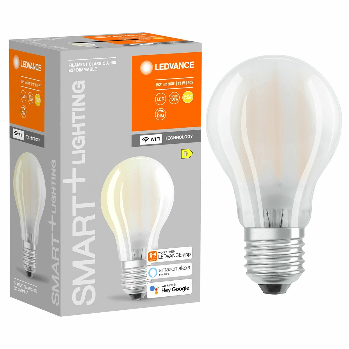 Żarówka Smart LED E27 11 W = 100 W 1521 lm Ciepła biel DIM Ledvance
