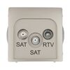 Gniazdo RTV / SAT końcowe podwójne BASIC inox KONTAKT SIMON