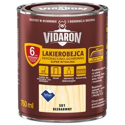Lakierobejca do drewna OCHRONNO – DEKORACYJNA 0.75 l Bezbarwny VIDARON