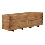 Donica ogrodowa 124 x 31 cm drewniana brązowa DOMINO WERTH-HOLZ