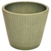 Osłonka na doniczkę 17.3 cm ceramiczna zielona STOŻEK