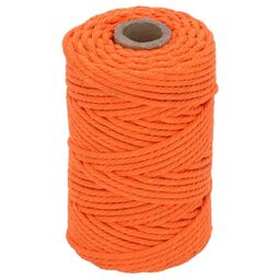 Sznurek bawełniany 3 mm x 50 m pleciony pomarańczowy Suki