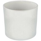 Osłonka doniczki ceramiczna Walec 19.4 cm biała struktura Ceramik