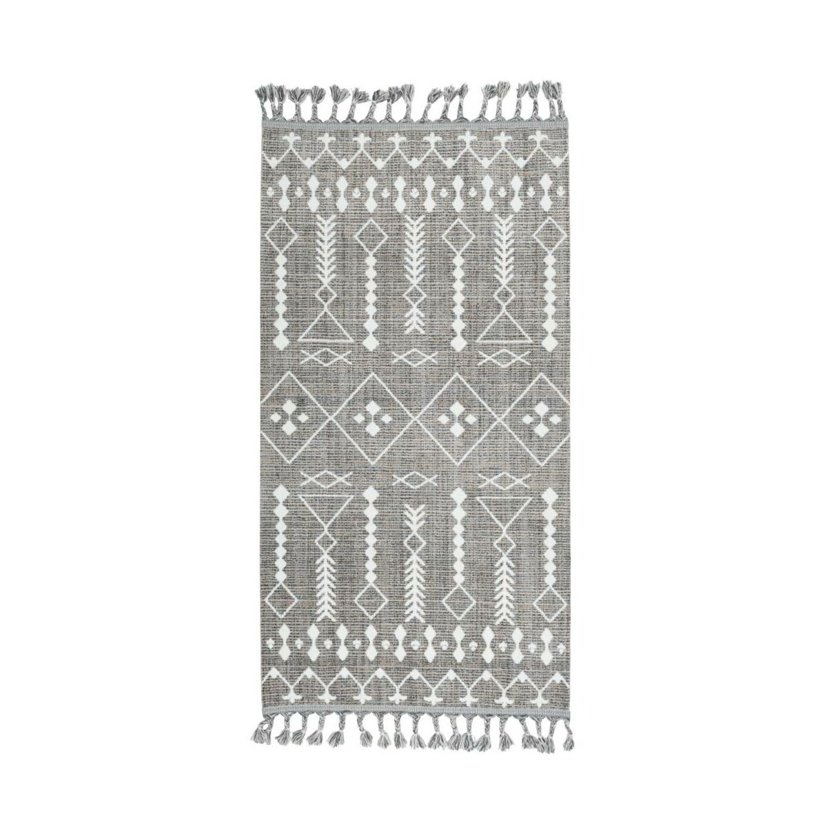 Dywan z frędzlami  Maroko szary 80 x 140 cm