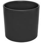 Osłonka doniczki ceramiczna Walec 13.6 cm czarna matowa Ceramik