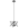 Lampa wisząca SAGITO TRACK czarna z chromem E14 ALFA