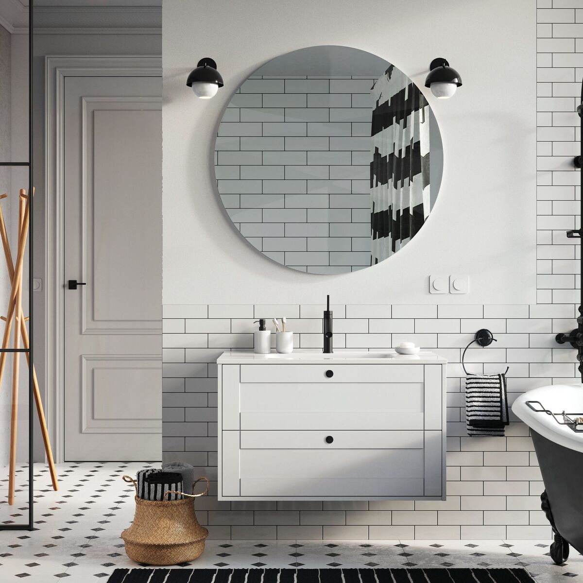 Szafka pod umywalkę  Kinga 60 x 54 x 45.6 Sensea
