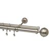 Karnisz KULA ELEGANT 160 cm podwójny satyna 25/16 mm metalowy