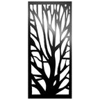 Panel ażurowy Drzewo Czarny półmatowy 90 x 200 cm