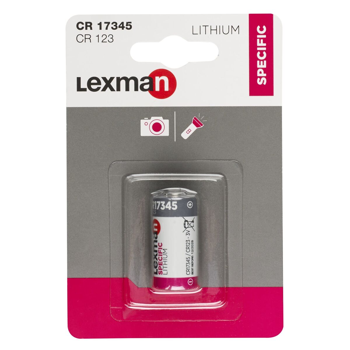 Bateria litowa CR123 A/CR17345 1 szt. LEXMAN