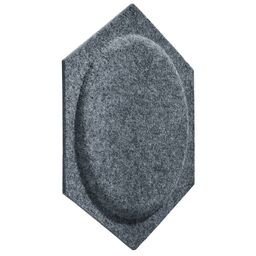 Panel ścienny 3D akustyczny filcowy dekoracyjny 30x26 cm Hexagon koło szary