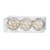 Bombka geometryczna 8 cm 3 szt. plastikowa