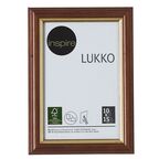 Ramka na zdjęcia LUKKO 10 x 15 cm złoty orzech drewniana INSPIRE