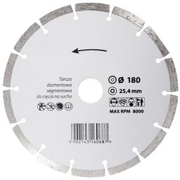 Tarcza diamentowa 180 x 25.4/22.23 mm SEGMENTOWA