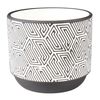 Osłonka doniczki ceramiczna 14 cm biało-czarna FOLKE