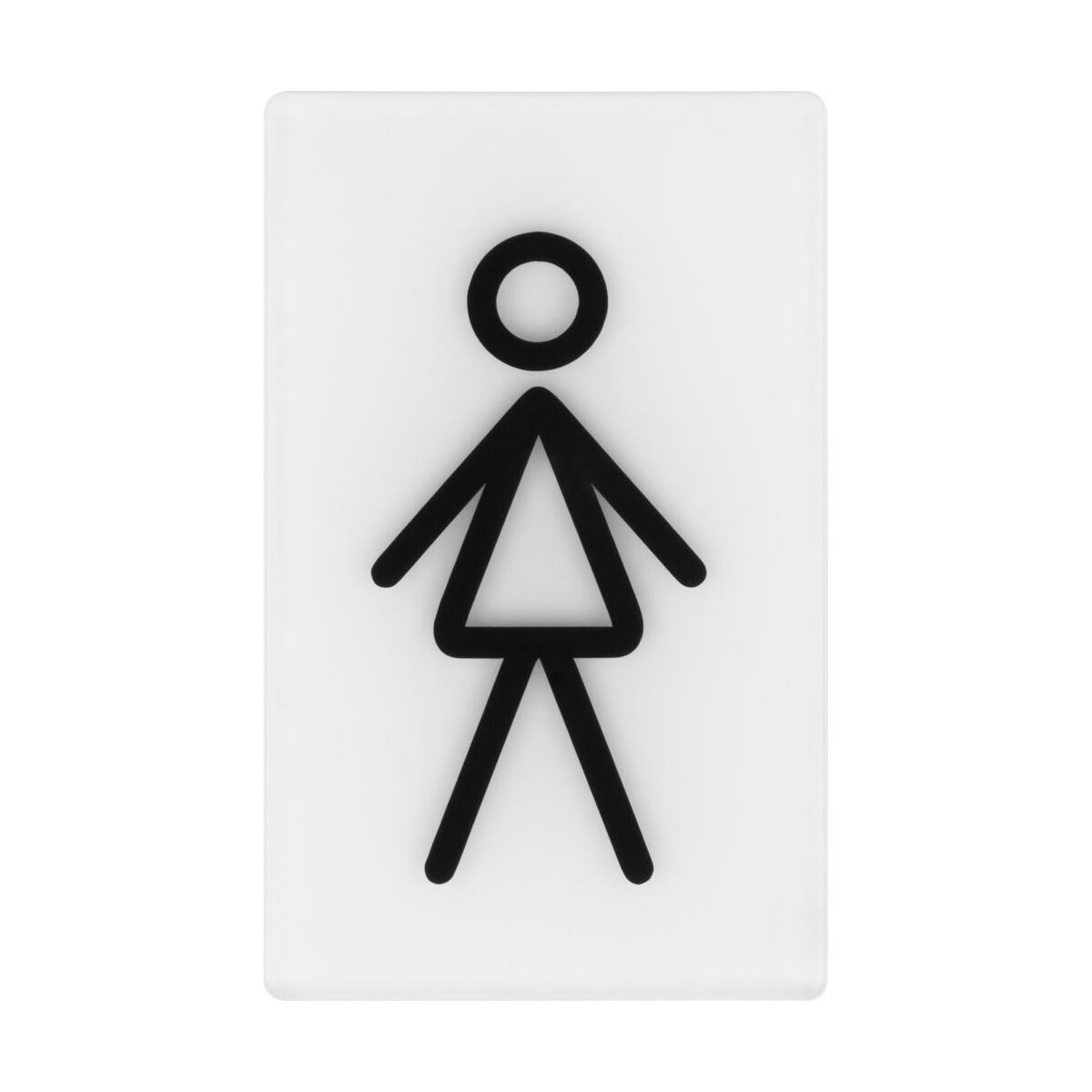 Znak informacyjny 'WC damskie' 8x5 cm