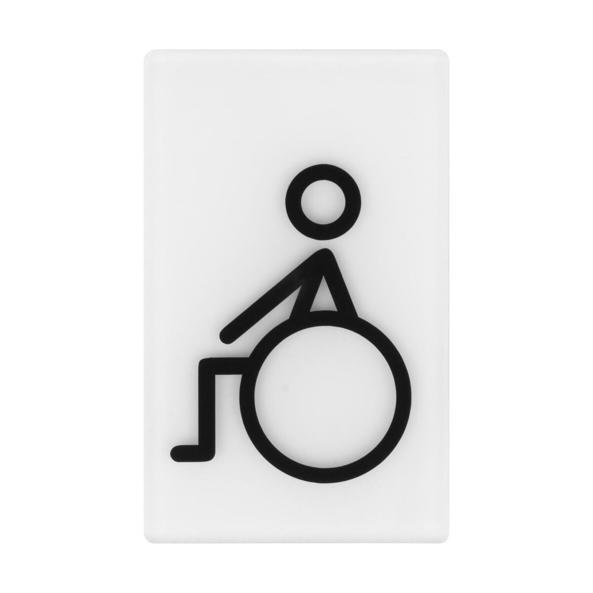 Znak informacyjny 'WC dla niepełnosprawnych' 8x5 cm