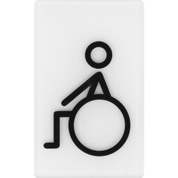 Znak informacyjny 'WC dla niepełnosprawnych' 8x5 cm